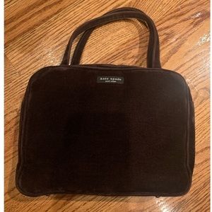 KATE SPADE brown velvet purse